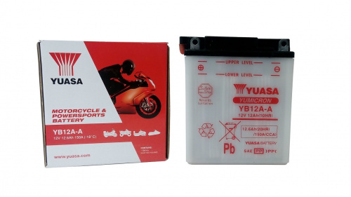 картинка Мото аккумулятор  YUASA YB12A-A (08163)