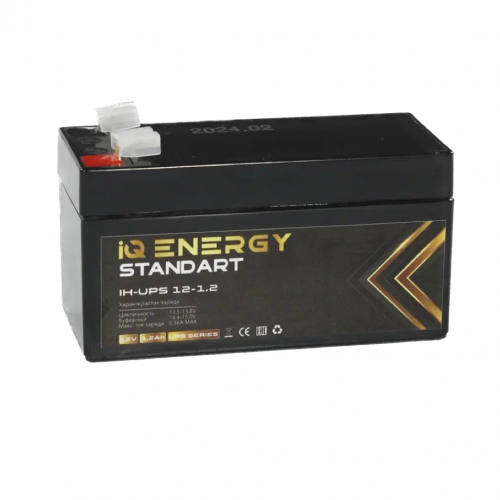 картинка Аккумуляторная батарея IQ Energy Standart UPS 12-1.2 12V 1.2Ah (97x43x52) 12012