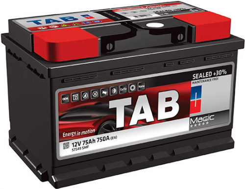картинка Аккумулятор Tab Magic 75 А.ч 700A (278x175x175) 189072, 57510 