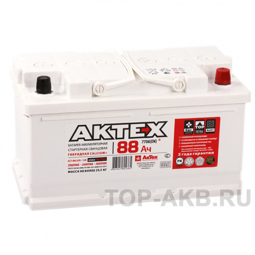 картинка Аккумулятор Aktex 88 А.ч Обратная полярность.