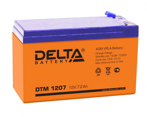 картинка Аккумуляторная батарея DELTA Battery DTM 1207 7.2 А·ч