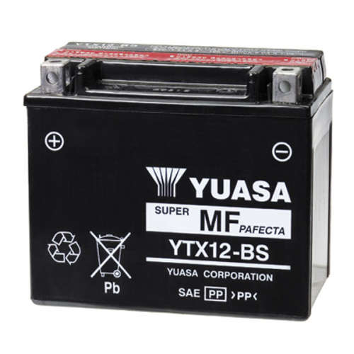 картинка Мото аккумулятор  YUASA YTX12-BS (12 вольт 10 а.ч) (08180)
