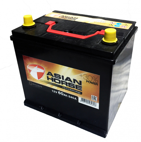 картинка Аккумулятор Asian Horse D23L 60 А.ч Обратная полярность