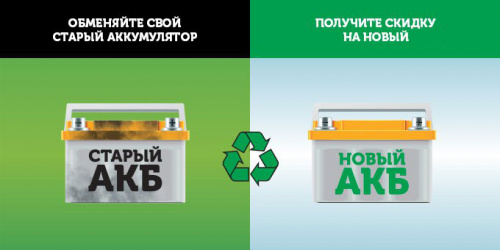 картинка Автомобильный аккумулятор Подменный 60 А.ч Прямая полярность