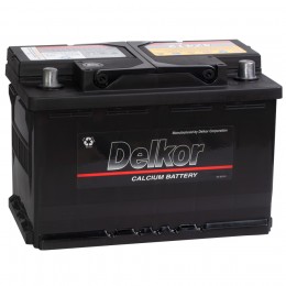 картинка Автомобильный аккумулятор Delkor 74 А.ч Обратная полярность (57412)