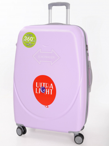 картинка Чемодан пластиковый Ultra Light, Сиреневый, размер S (ручная кладь)