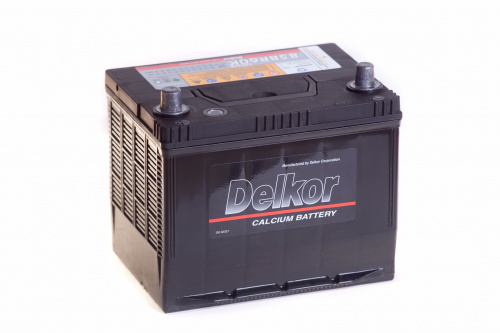 картинка Автомобильный аккумулятор Delkor 60 А.ч 55D23R Прямая полярность. Азия высокий