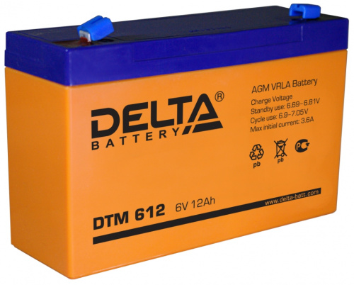 картинка Аккумуляторная батарея Delta DTM 612 6V 12 Ah