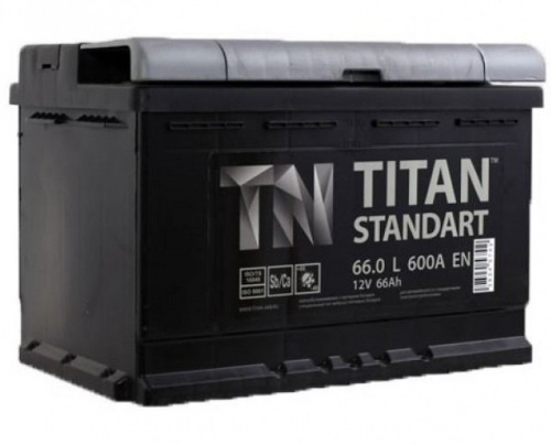 картинка Автомобильный аккумулятор TITAN Standart 66 А/ч Обратная полярность