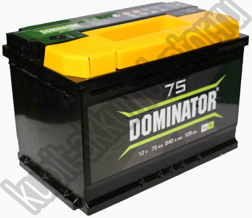 картинка Автомобильный аккумулятор DOMINATOR 75 А.ч Прямая полярность