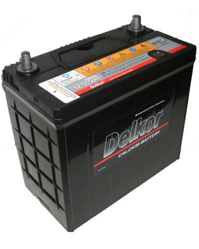 картинка Автомобильный аккумулятор Delkor 70B24R 55 А.ч Прямая полярность. Азия, узк. кл.