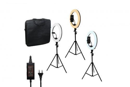 картинка Кольцевая лампа LED Soft Ring Light LC-16-II в комплекте с сумкой и штативом (Диаметр 38 см.)