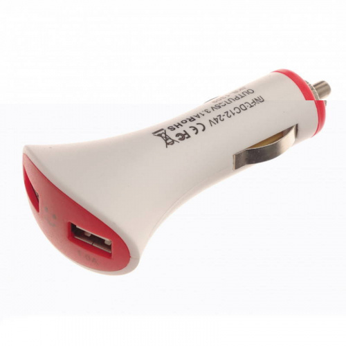картинка Автомобильное зарядное устройство 2USB 1309 Smiling 2A