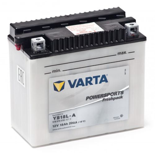 картинка Мото аккумулятор VARTA Powersports FP 518 015 020, 12V 18 Ah 200A (B18L-A) 181х90х160