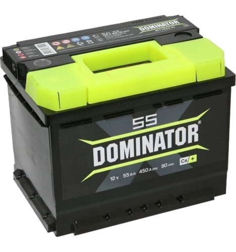 картинка Автомобильный аккумулятор DOMINATOR 55 А/ч Обратная полярность