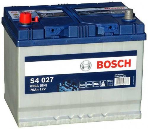 картинка Автомобильный аккумулятор Bosch S4 027 70 А.ч Азия, прямая полярность (0 092 S40 270)