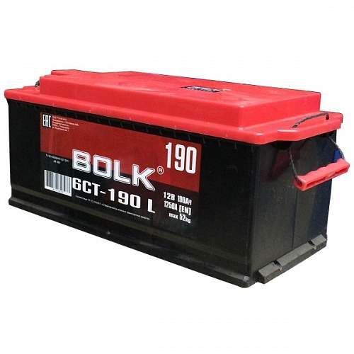 картинка Грузовой аккумулятор Bolk 190 А.ч Обратная полярность. конус