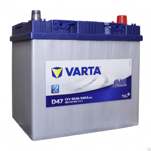 картинка Аккумулятор Varta Blue Dynamic D47 60 А.ч 540A 230x173x225 (560410054)