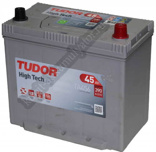 картинка Автомобильный аккумулятор TUDOR High-Tech 45 А/ч TA456 Обратная полярность. Азия высокий