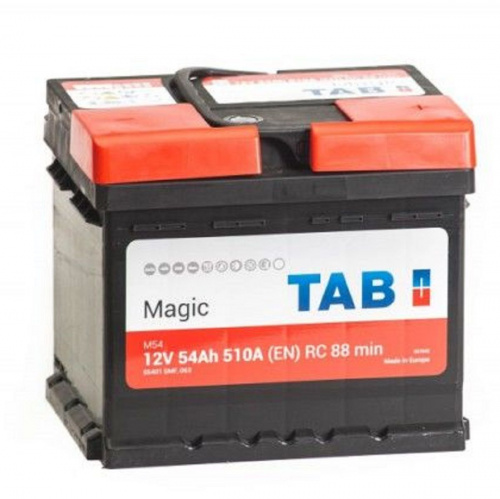 картинка Автомобильный аккумулятор Tab Magic 54 А.ч 510A (207x175x175) 189054, 55401/LB1 