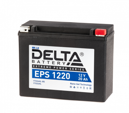 картинка Мото аккумулятор Delta EPS 1220 (YTX24HL-BS / YTX24HL)
