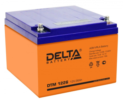 картинка Аккумуляторная батарея Delta DTM 1226 (12V / 26Ah)