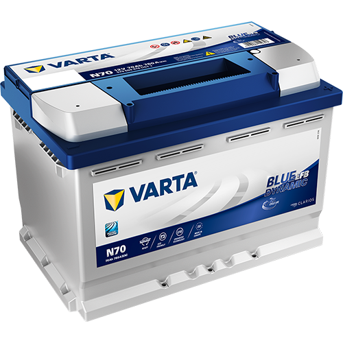 картинка Аккумулятор VARTA Blue dynamic EFB N70, 70А.ч, 570 500 076, (278x175x190)
