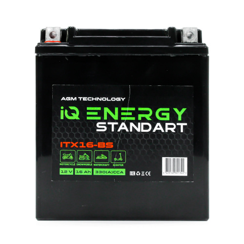 картинка Мото аккумулятор IQ Energy 16 Ah 320A (CT 1216.1, YTX16-BS) 151х88х164 п/п