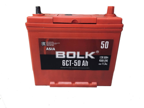 картинка Аккумулятор BOLK ASIA 50 А.ч обратная полярность