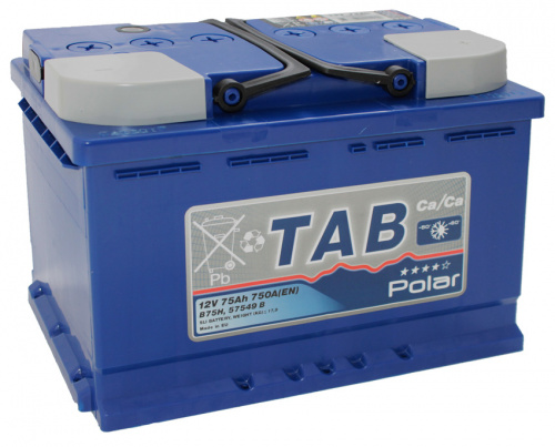 картинка Аккумулятор автомобильный TAB Polar Blue 75 А.ч 700 А обр. пол.278x175x190) 57549