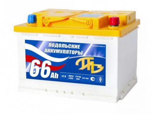 картинка Подольский аккумулятор 66 А.ч Обратная полярность 