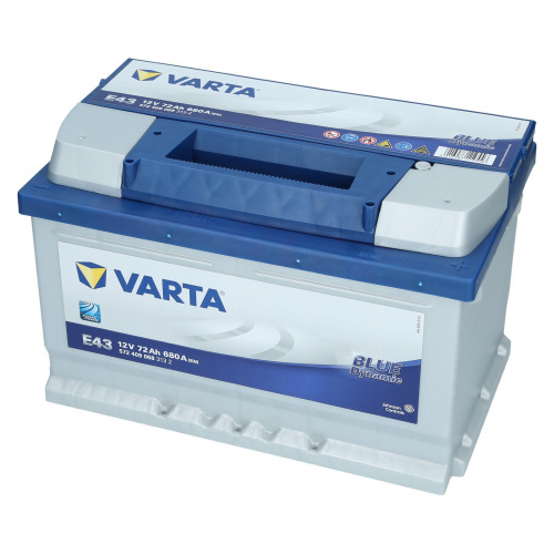 картинка Аккумулятор Varta Blue Dynamic E43, 72 А.ч 680A 278x175x175 (572 409 068)