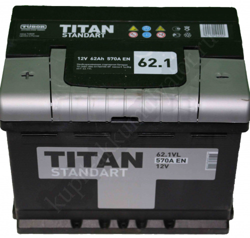 картинка Автомобильный аккумулятор TITAN Standart 62 А.ч Прямая полярность