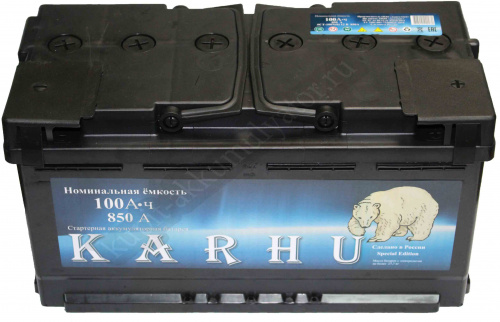 картинка Автомобильный аккумулятор KARHU 100 А.ч Обратная полярность