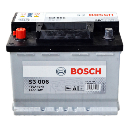 картинка Автомобильный аккумулятор BOSCH 56 A.ч S3 006 Прямая полярность