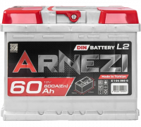 Аккумулятор Arnezi DIN SMF 60 А.ч обратный R+ 242x175x190 L2 EN 600 А E1040600