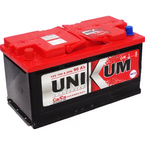 картинка Автомобильный аккумулятор Unikum 90 а.ч Прямая полярность