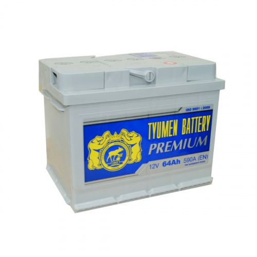 картинка Аккумулятор TYUMEN BATTERY PREMIUM 6СТ-64L 620А о.п. (242х175х190)