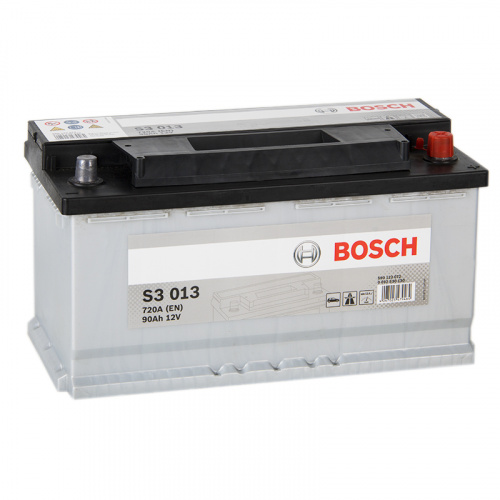картинка Автомобильный аккумулятор BOSCH 90 A.ч S3 013 Обратная полярность