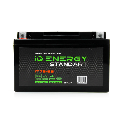 картинка Мото аккумулятор IQ Energy 8 Ah 190A (CT 1208, YT7B-BS) 150х66х94 п/п