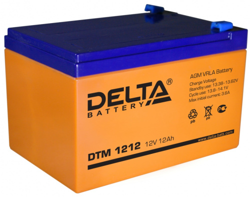 картинка Аккумуляторная батарея DELTA Battery DTM 1212, 12 А·ч