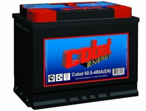 картинка Автомобильный аккумулятор Cobat 60 A/ч. Обратная полярность.