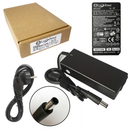 картинка Б/п для Ноутбука Live-Power MG308 for HEP 19V/4.74A 7.4*5.0 (прямой-штекер)