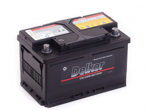 картинка Автомобильный аккумулятор Delkor 65 А.ч 56530 Обраная полярность, низкий