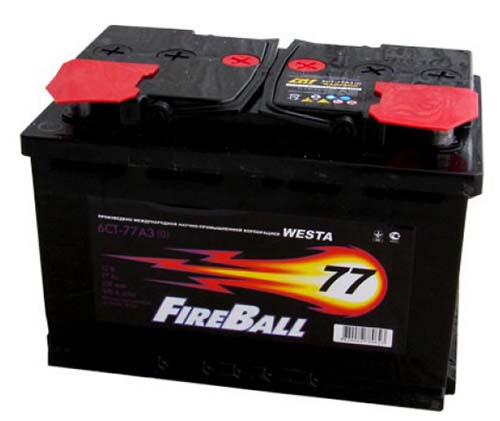 картинка Автомобильный аккумулятор FIRE BALL 77 А.ч Обратная полярность