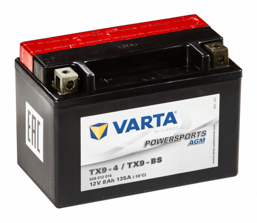 картинка Мото аккумулятор VARTA Powersports AGM 508 012 014 (YTX9-BS) 152х88х106