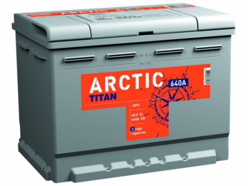 картинка Автомобильный аккумулятор TITAN Arctic 60 А.ч Прямая полярность