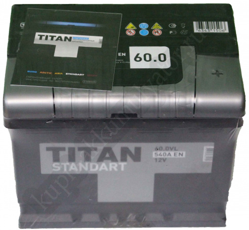 картинка Аккумулятор TITAN CLASSIC 60 А.ч, 510А (Обратная полярность)