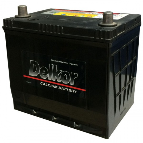картинка Автомобильный аккумулятор Delkor 65D23R 60 А.ч Прямая полярность. Азия высокий
