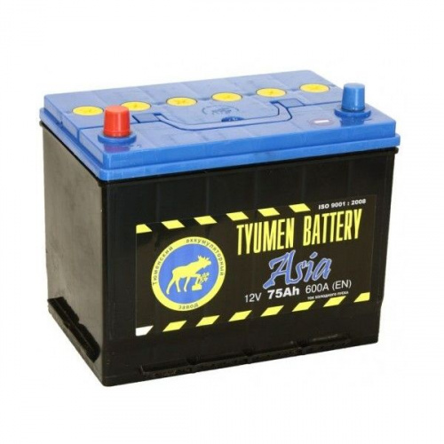картинка Аккумулятор Tyumen Battery Asia 75 Ач прям. пол. 630A (260x175x225) 